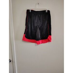 AND1 Basketball Shorts Womens Large Black Neon Pink Athletic Mesh Gym Gymwear